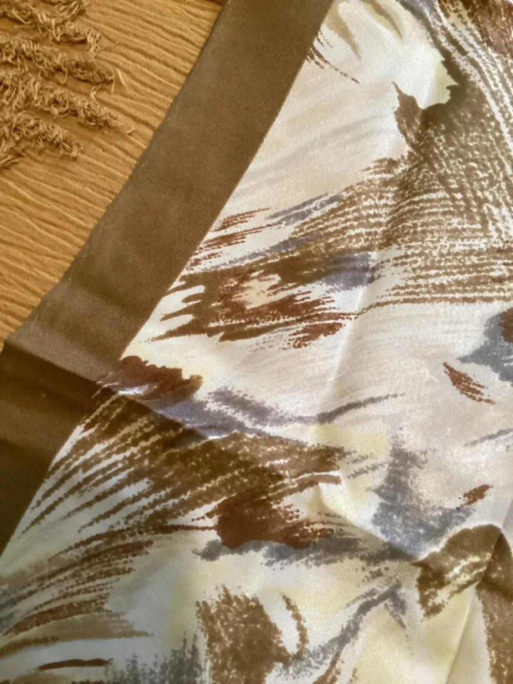Vintage Abstract Print Square Scarf 100% Acetate made in Japan